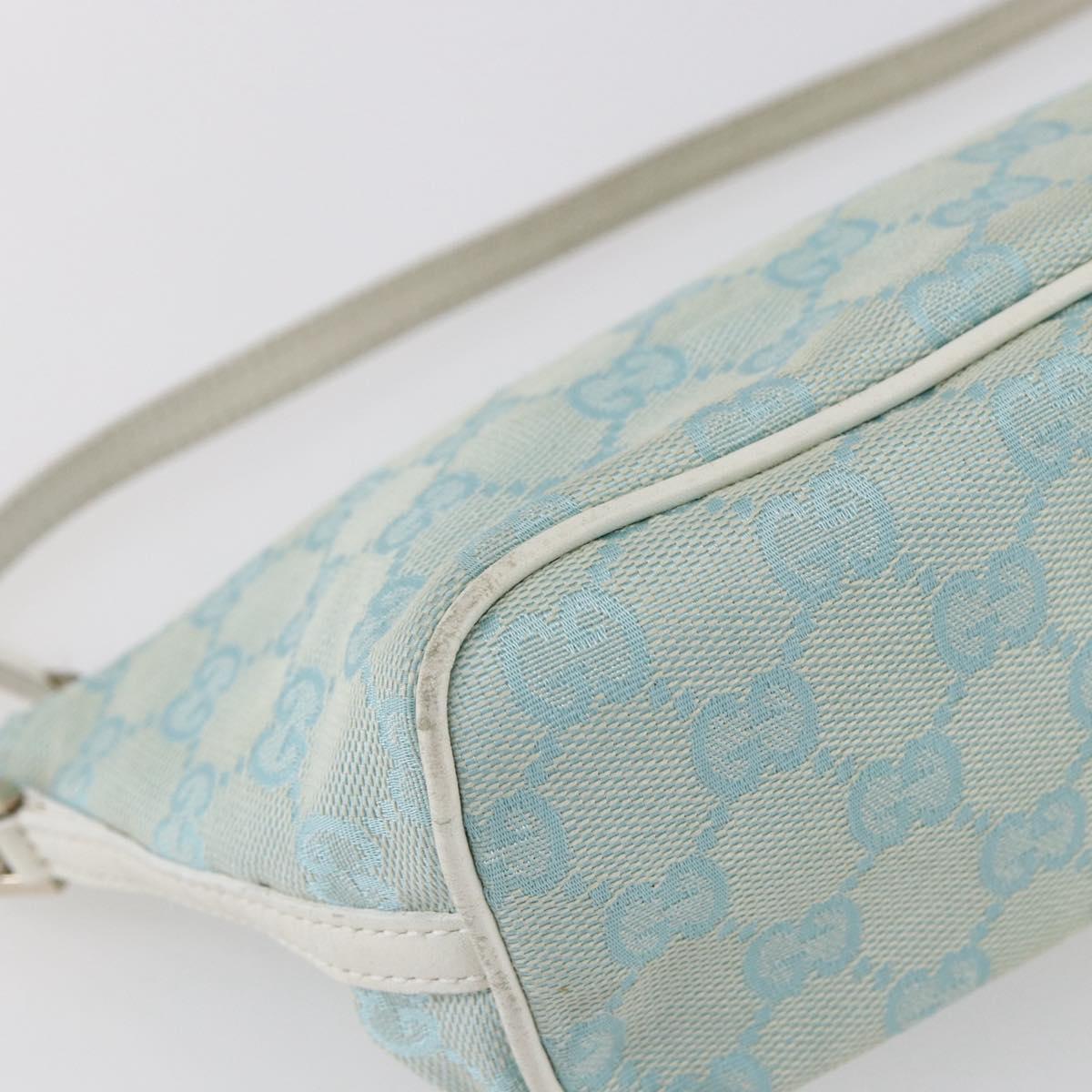 GUCCI GG Canvas Accessory Pouch Peppermint Gold 039 1103 Auth 152427