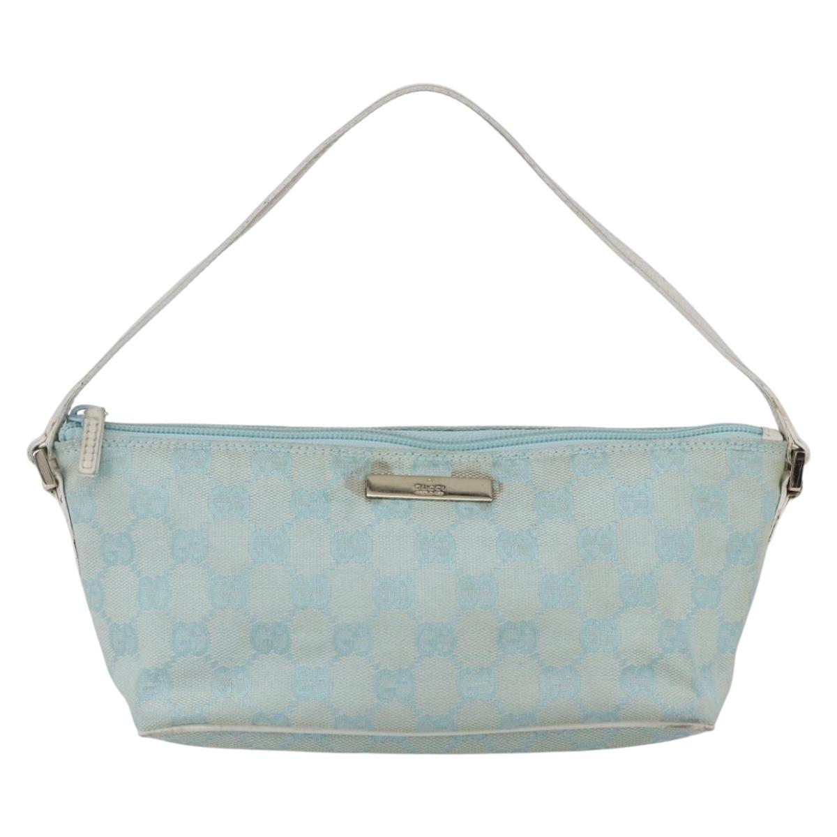 GUCCI GG Canvas Accessory Pouch Peppermint Gold 039 1103 Auth 152427