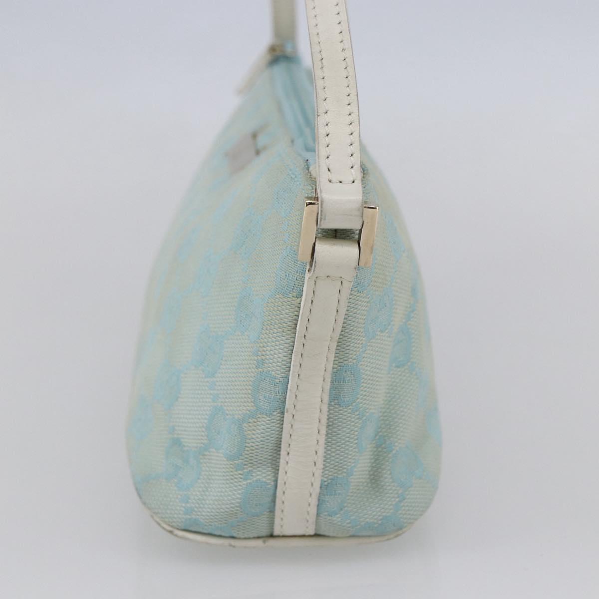 GUCCI GG Canvas Accessory Pouch Peppermint Gold 039 1103 Auth 152427