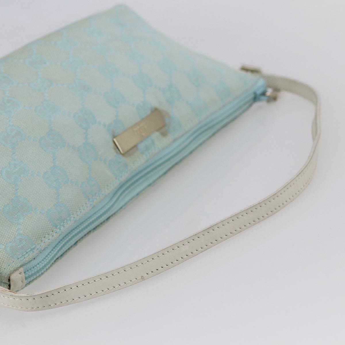 GUCCI GG Canvas Accessory Pouch Peppermint Gold 039 1103 Auth 152427