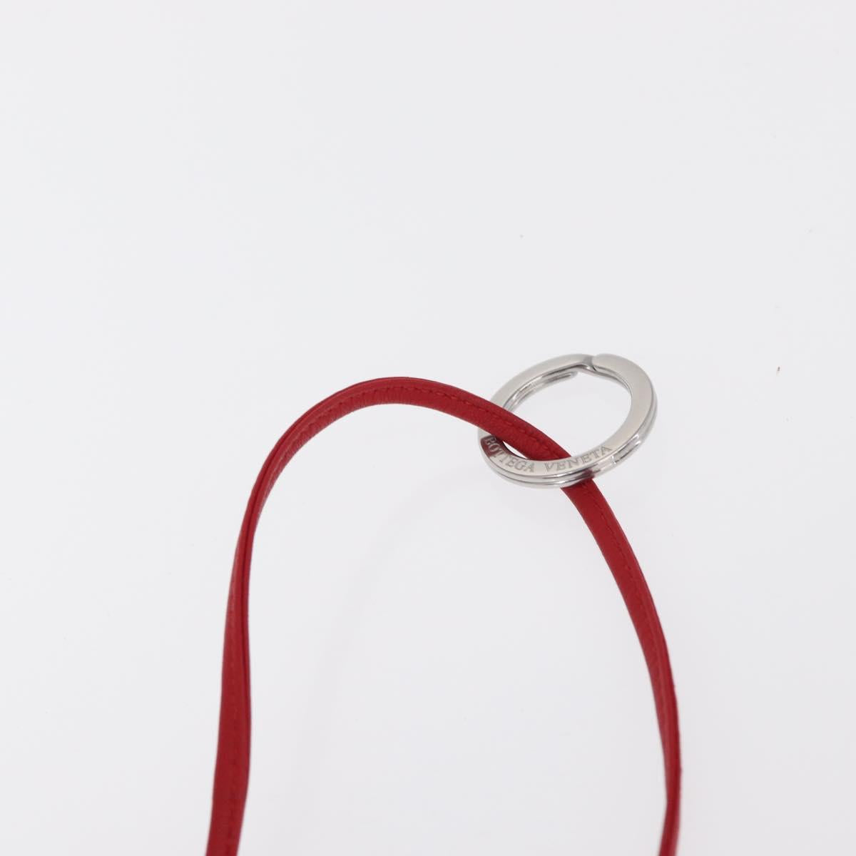 BOTTEGA VENETA INTRECCIATO Charm Leather Red Blue Auth 152431V