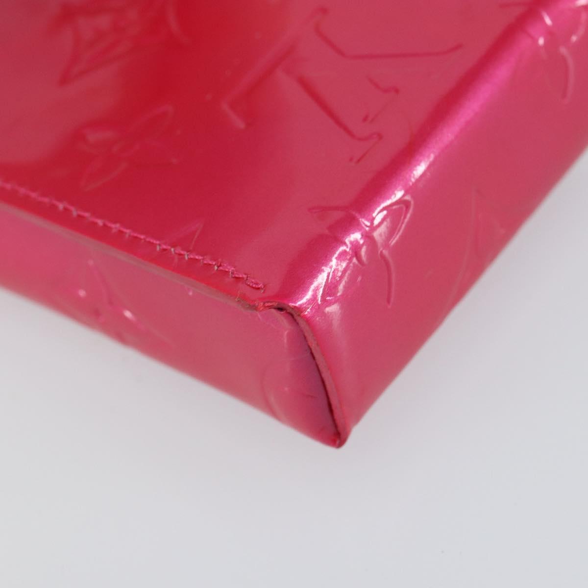 LOUIS VUITTON Monogram Vernis Green Cigarette Case Fusha Pink M91242 Auth 152434V