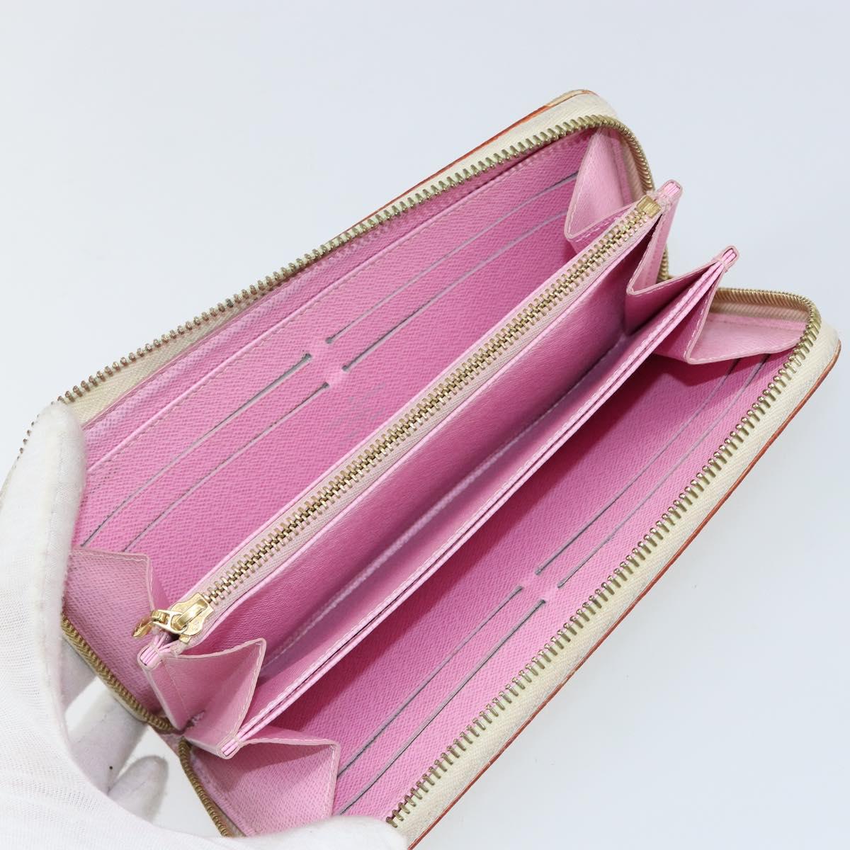 LOUIS VUITTON Monogram Multicolor Zippy Wallet Wallet White M60241 Auth 152436