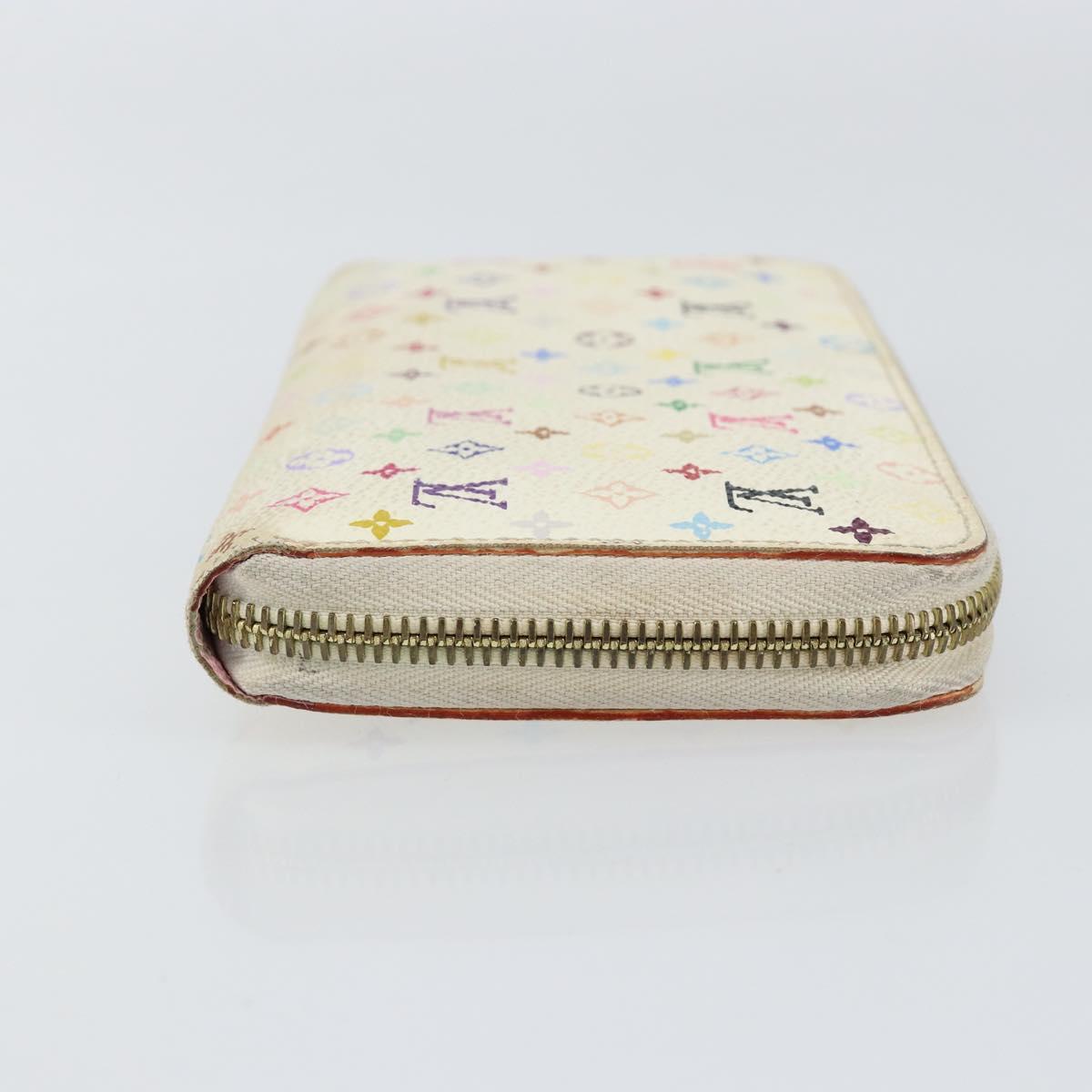 LOUIS VUITTON Monogram Multicolor Zippy Wallet Wallet White M60241 Auth 152436