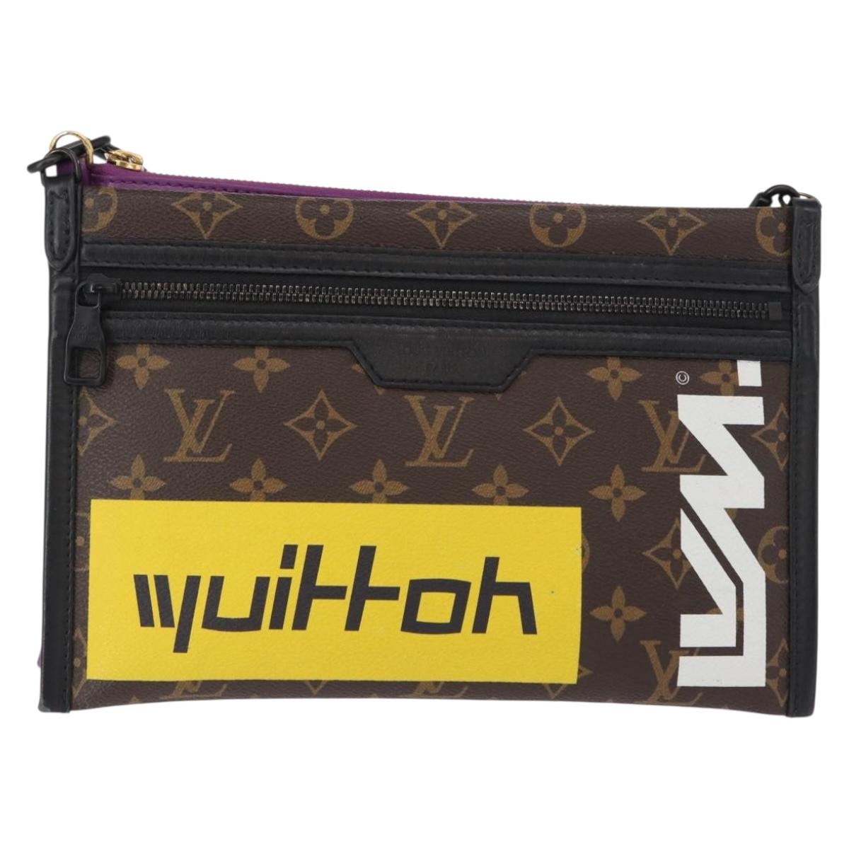 LOUIS VUITTON Monogram Monogram Denim Flat Messenger Bag M44641 LV Auth 152437SAM