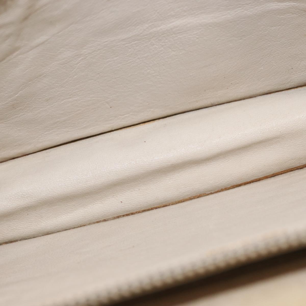 CHANEL Matelasse Chain Shoulder Bag Lamb Skin Beige Gold CC Auth 152441