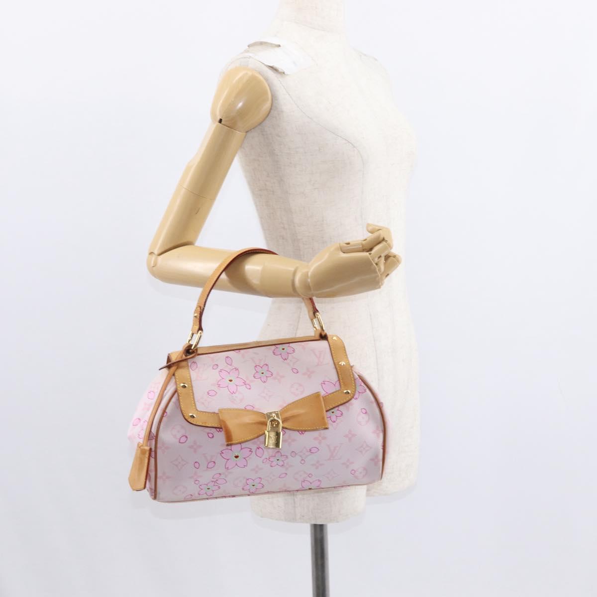 LOUIS VUITTON Monogram Cherry Blossom Sac retro PM Bag Pink M92013 Auth 152443