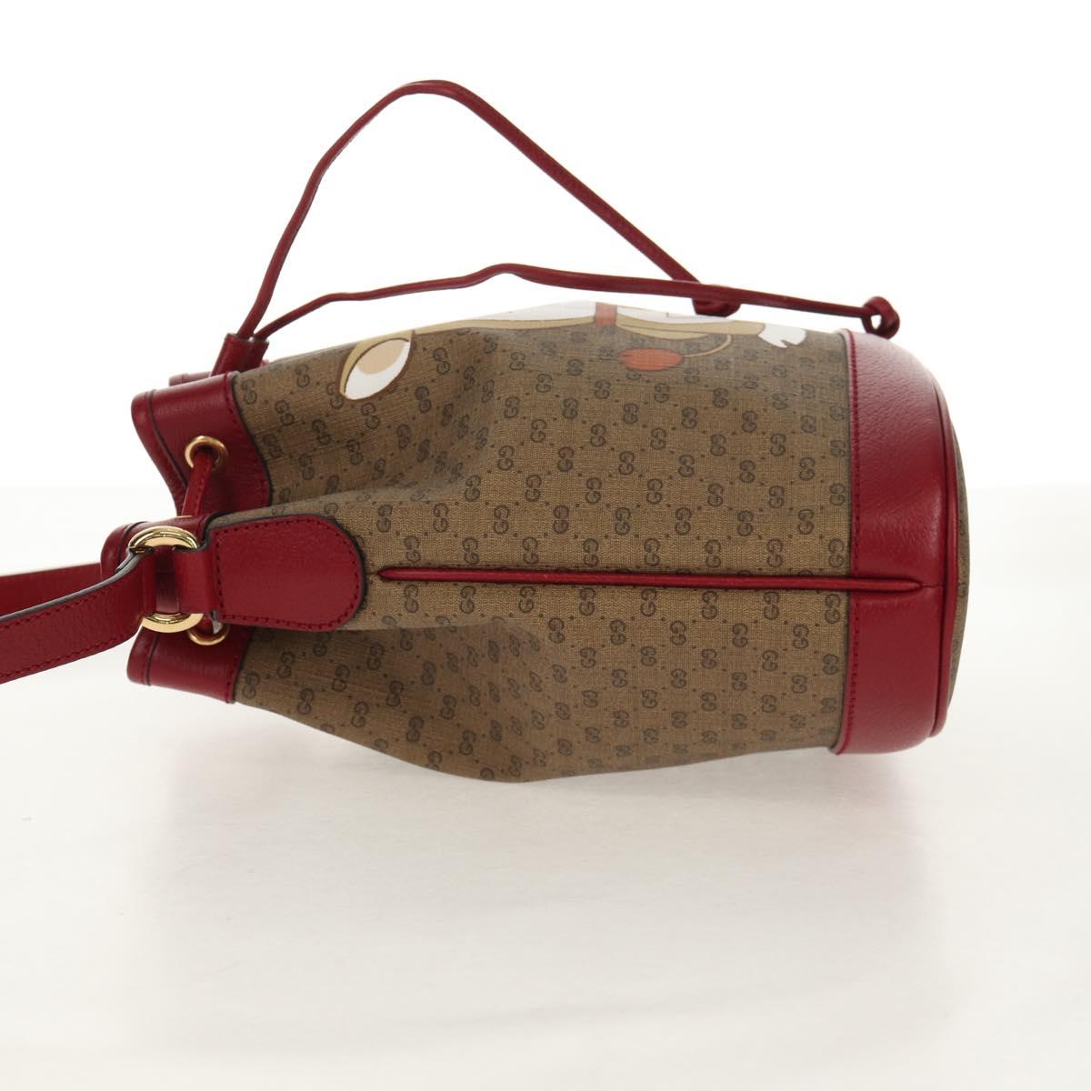 GUCCI Micro GG Supreme Doraemon Collaboration Bag PVC Beige 655597 Auth 152451AM