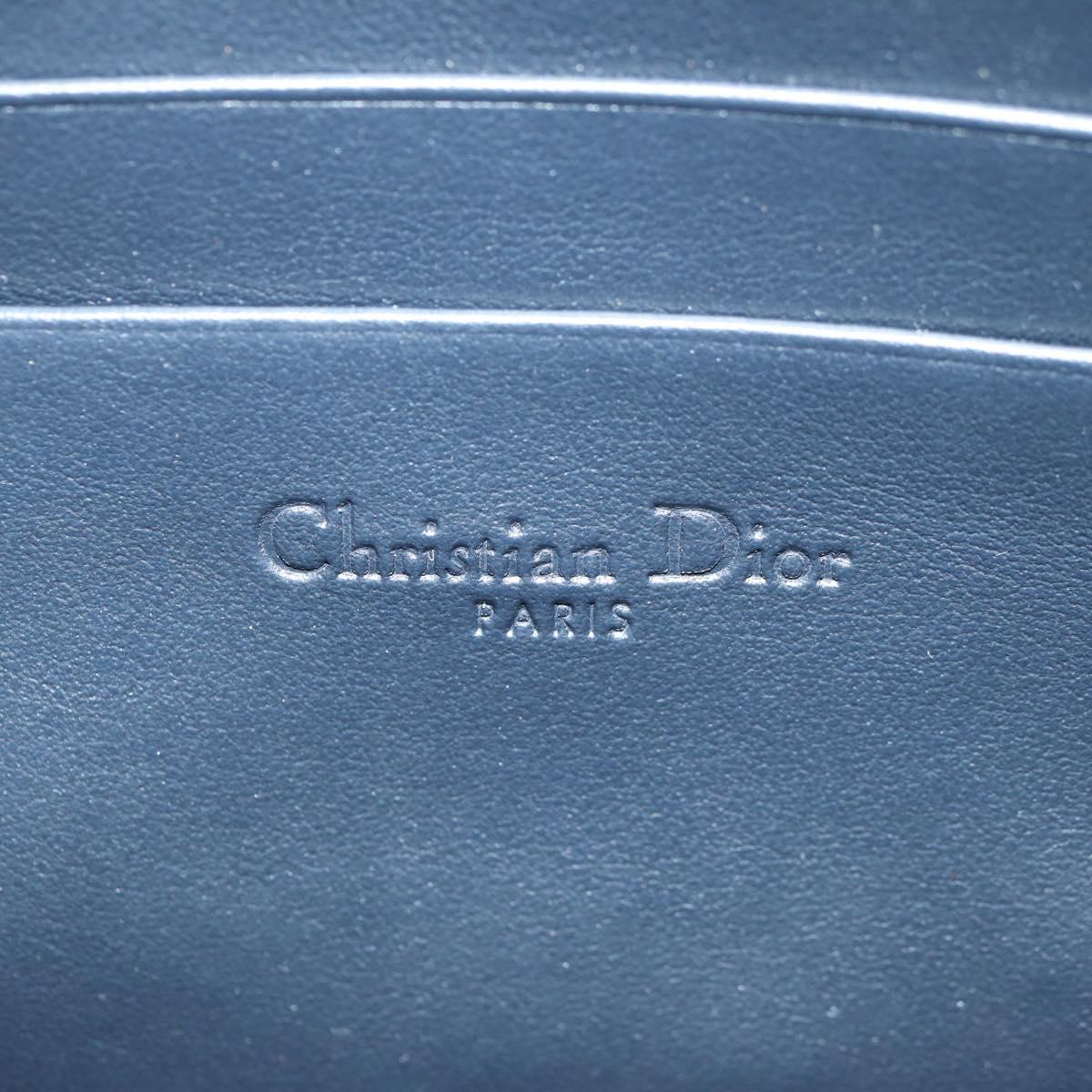 Christian Dior Trotter Canvas Shoulder Bag Navy Silver Auth 152453SM