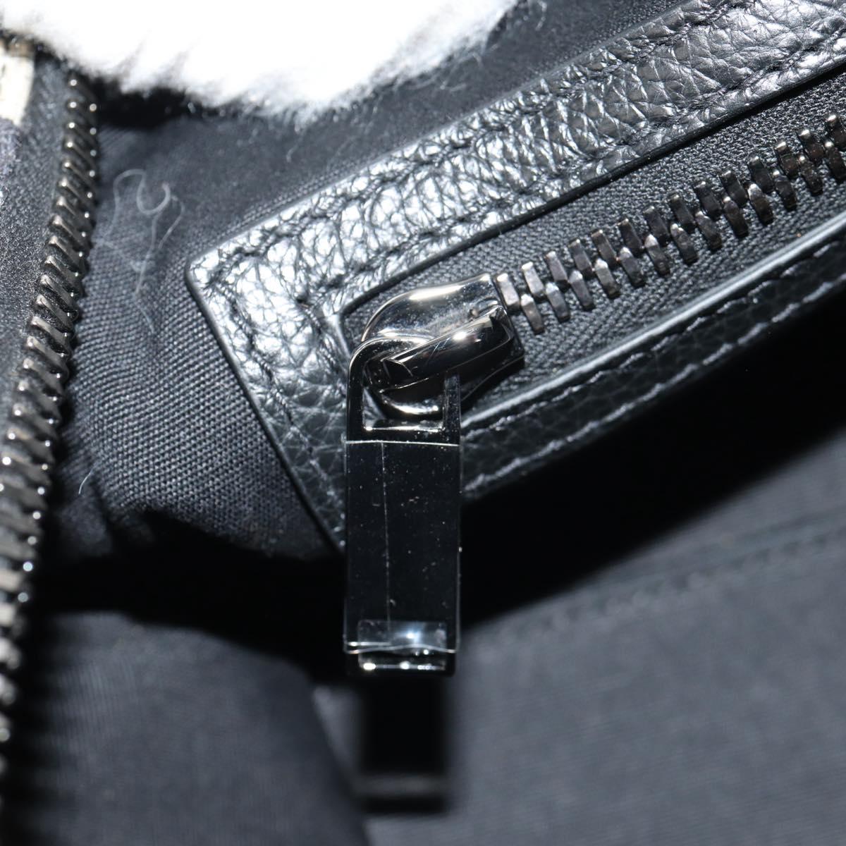 Christian Dior Trotter Canvas Jacquard Lango 50 Bag Navy Silver Auth 152454SM