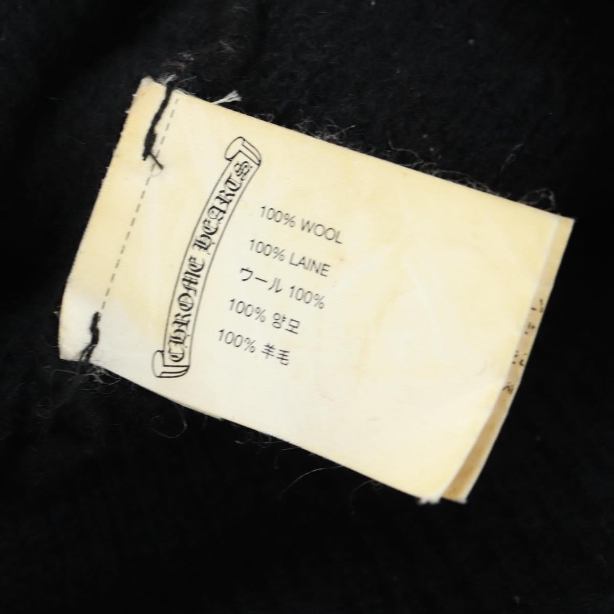 Chrome Hearts Knitted Fabrics Cap Wool Black Auth 152457M