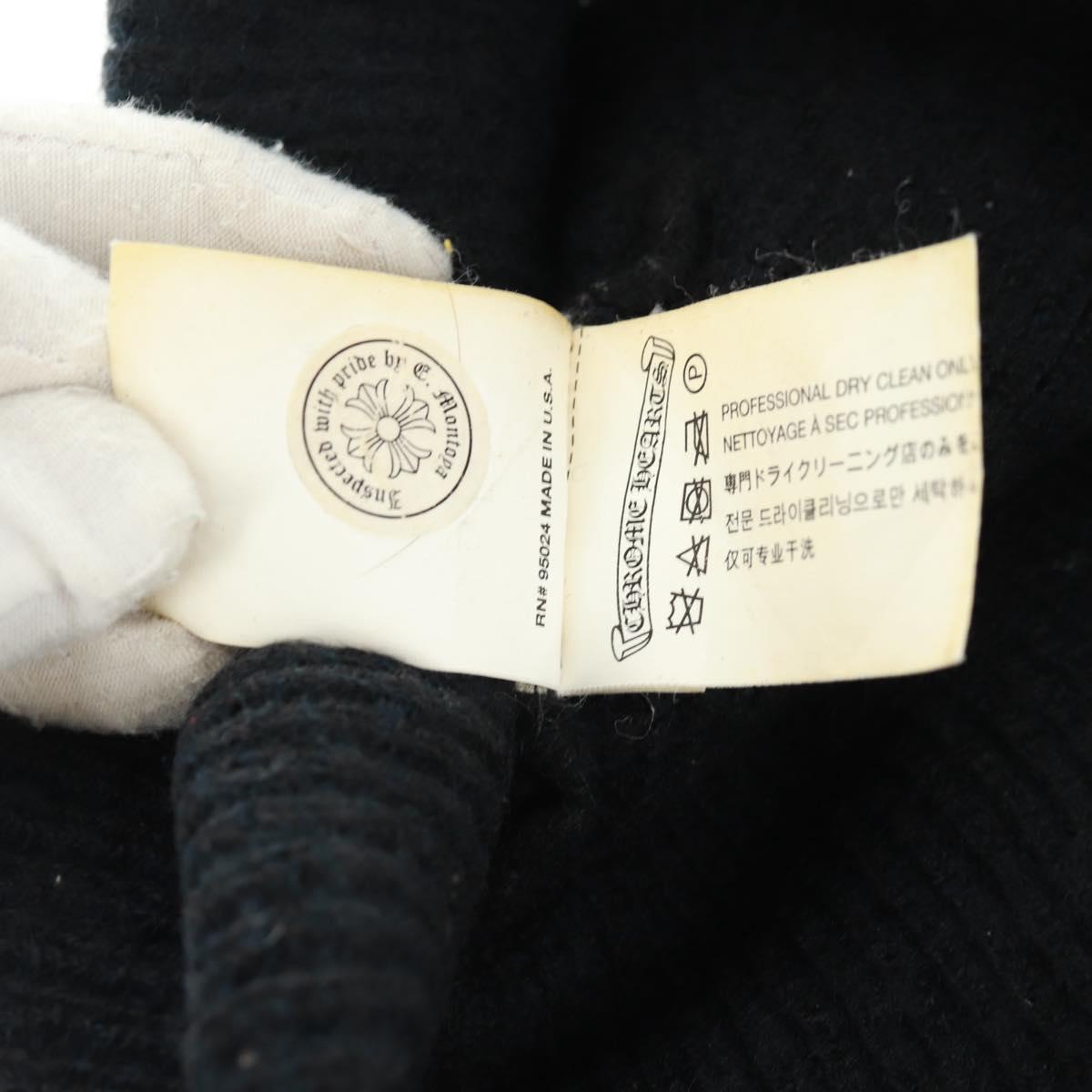 Chrome Hearts Knitted Fabrics Cap Wool Black Auth 152457M