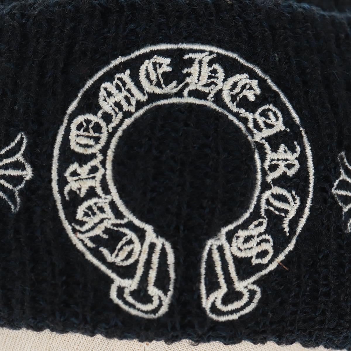 Chrome Hearts Knitted Fabrics Cap Wool Black Auth 152457M