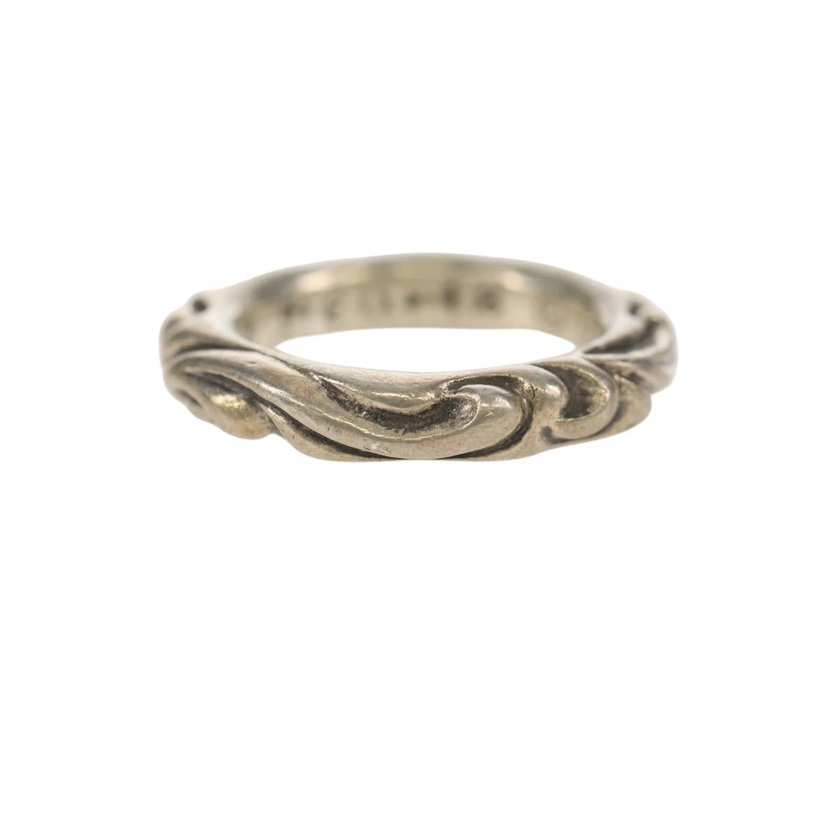 Chrome Hearts Scroll Band Ring Ag925 Silver #1(JP Size) Auth 152460M