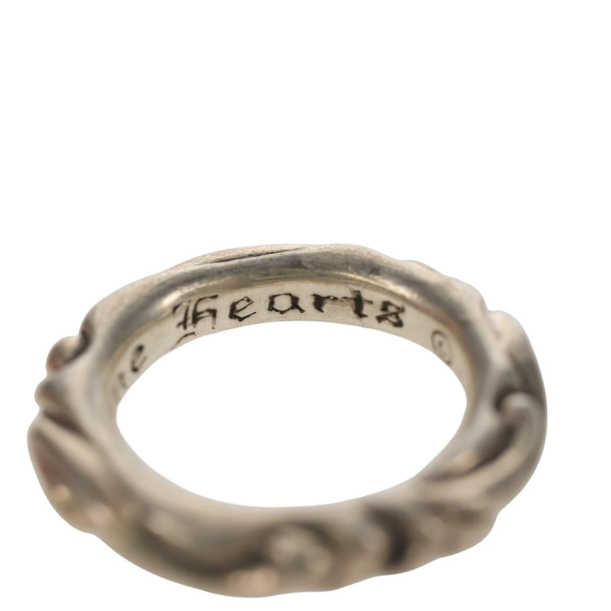 Chrome Hearts Scroll Band Ring Ag925 Silver #1(JP Size) Auth 152460M