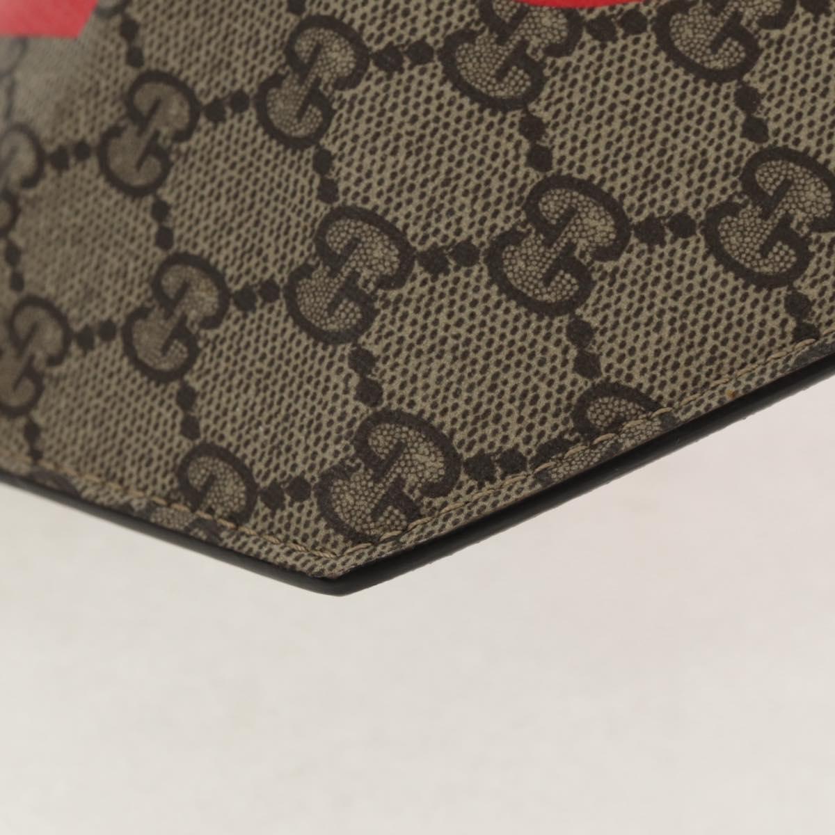 GUCCI GG Supreme Chain Shoulder Bag PVC Beige Gold 678131 Auth 152468AM