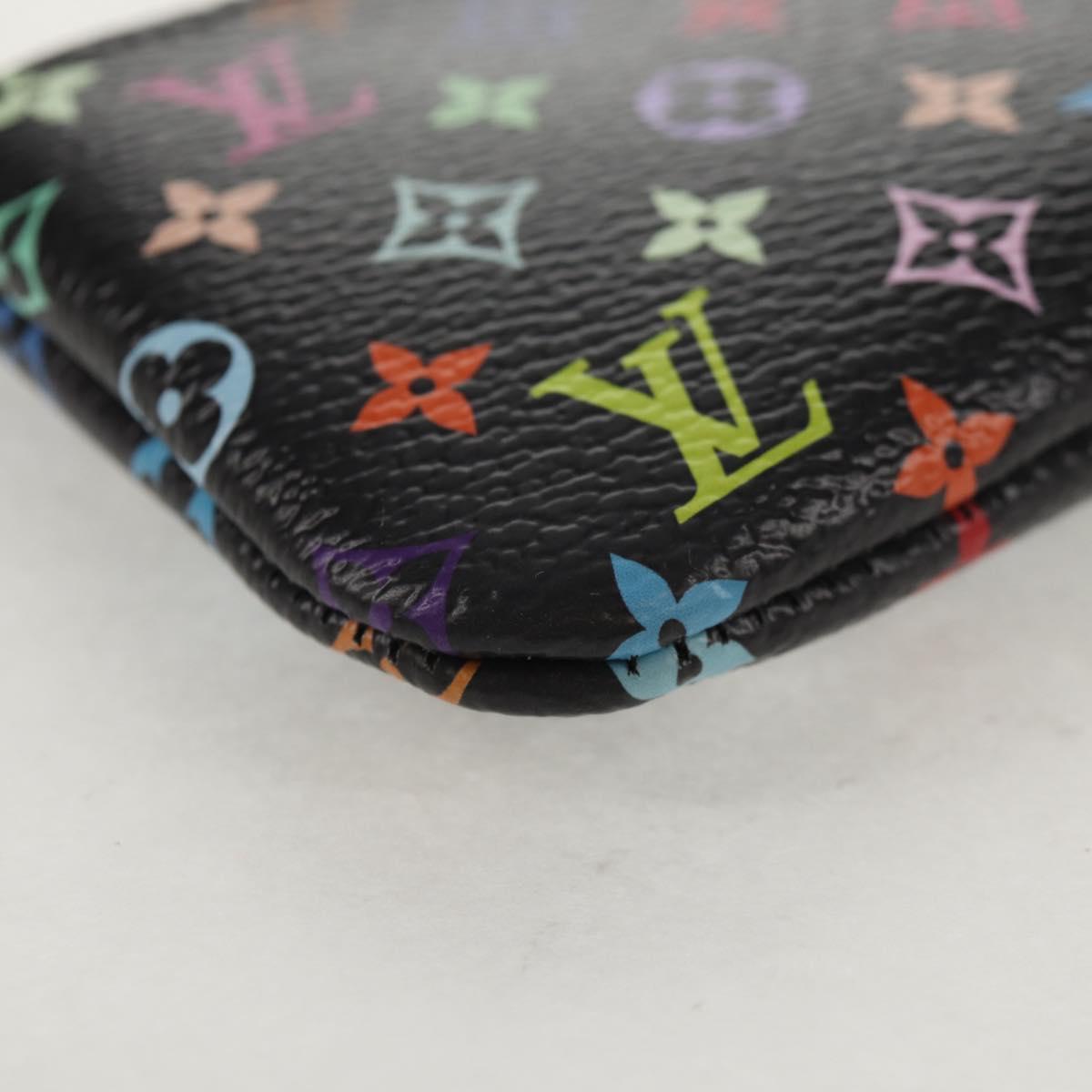 LOUIS VUITTON Multicolor Pochette Cles NM Coin Purse Black M60279 Auth 152469SM