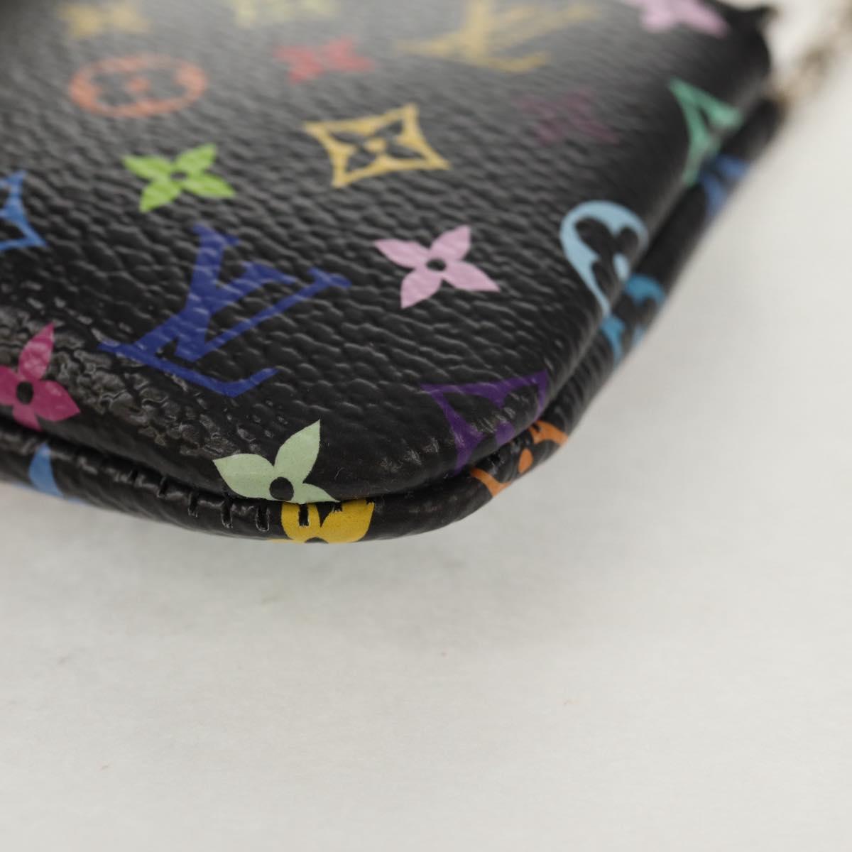 LOUIS VUITTON Multicolor Pochette Cles NM Coin Purse Black M60279 Auth 152469SM