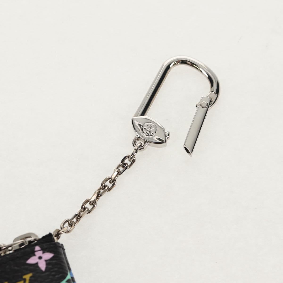 LOUIS VUITTON Multicolor Pochette Cles NM Coin Purse Black M60279 Auth 152469SM