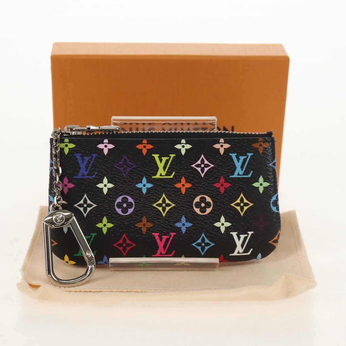 LOUIS VUITTON Multicolor Pochette Cles NM Coin Purse Black M60279 Auth 152469SM