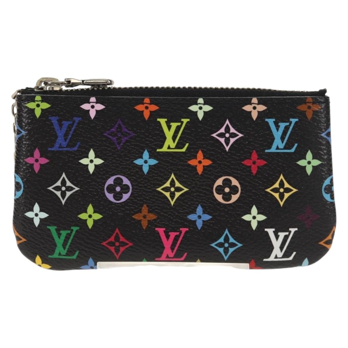 LOUIS VUITTON Multicolor Pochette Cles NM Coin Purse Black M60279 Auth 152469SM