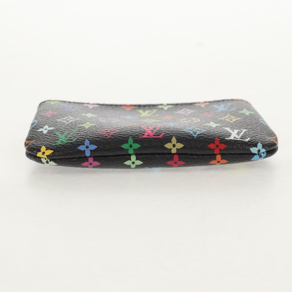 LOUIS VUITTON Multicolor Pochette Cles NM Coin Purse Black M60279 Auth 152469SM