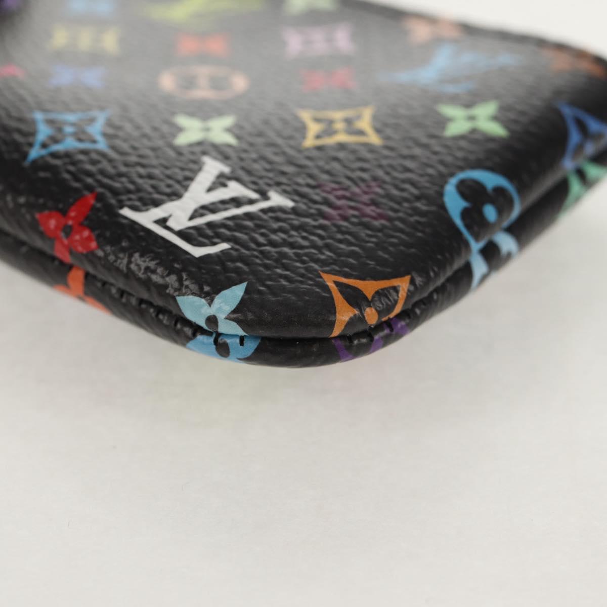 LOUIS VUITTON Multicolor Pochette Cles NM Coin Purse Black M60279 Auth 152469SM