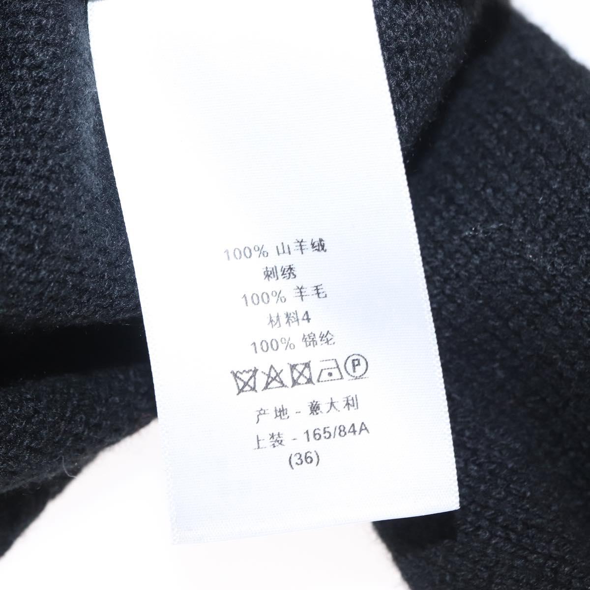Christian Dior Sweater Cashmere Black Auth 152471M