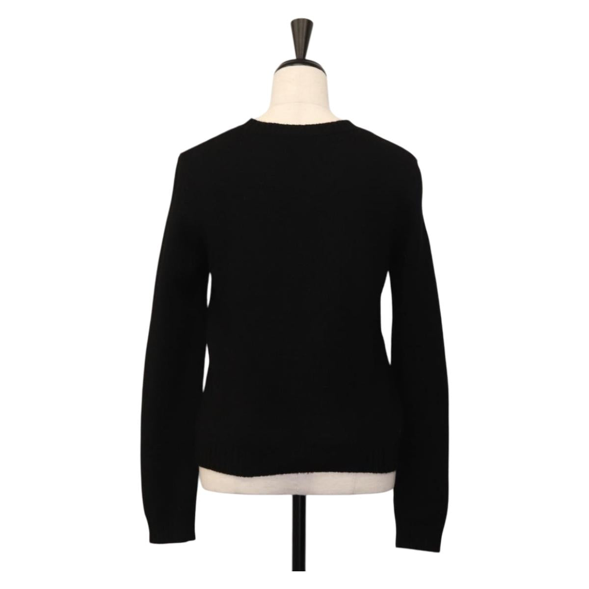 Christian Dior Sweater Cashmere Black Auth 152471M