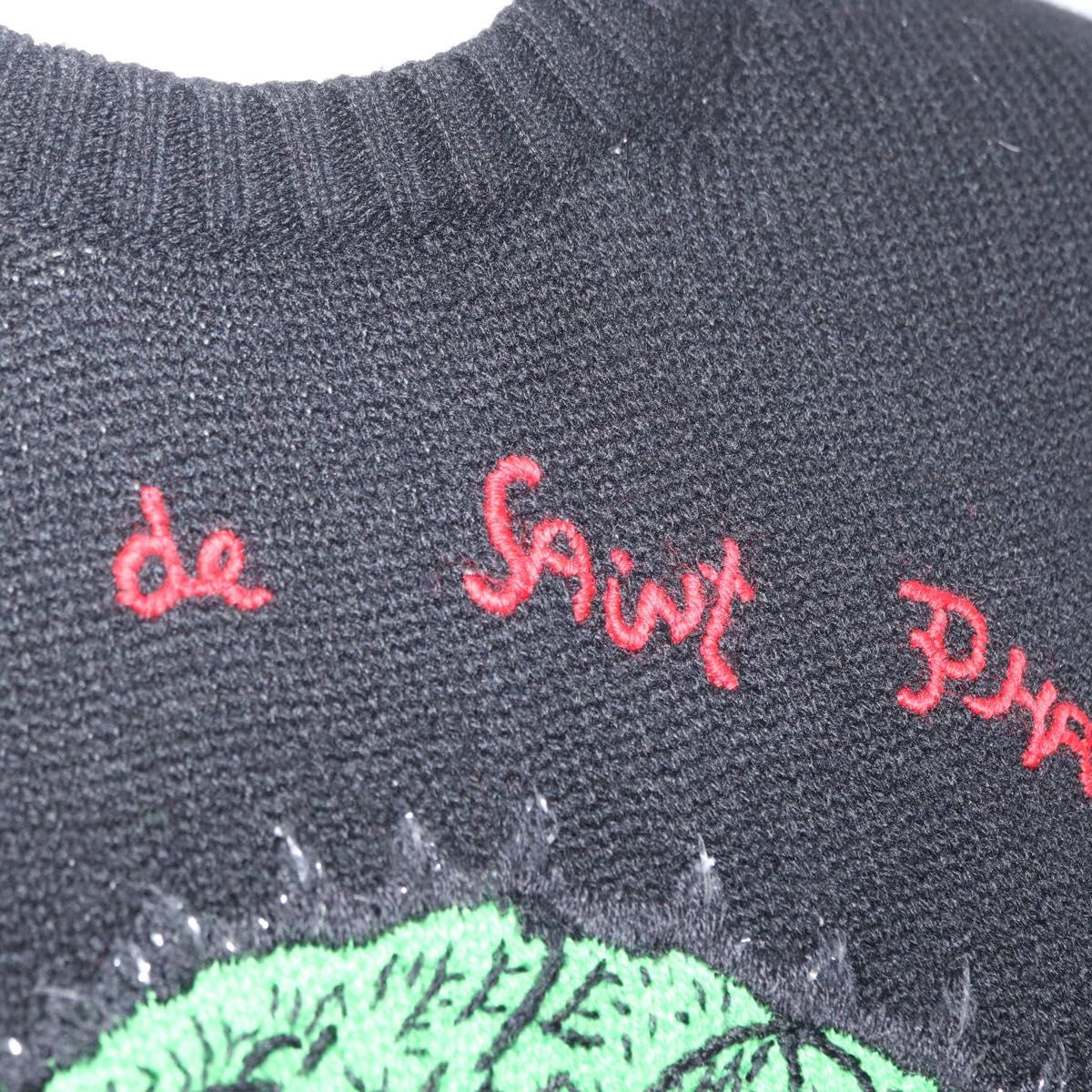 Christian Dior Sweater Cashmere Black Auth 152471M