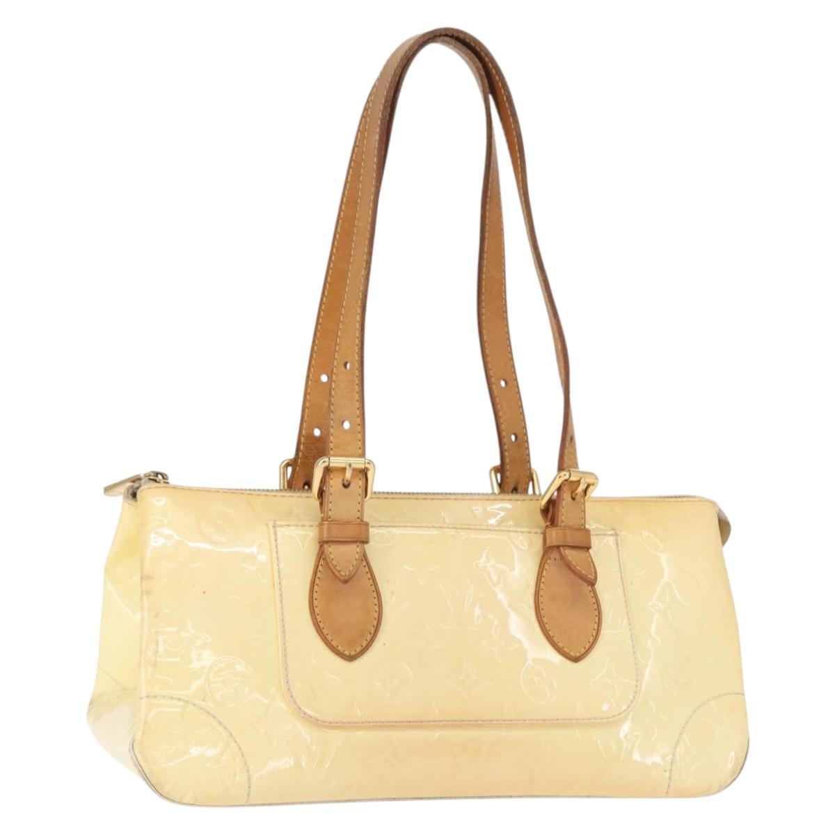 LOUIS VUITTON Monogram Vernis Rosewood Avenue Hand Bag Perle M93508 Auth 152503