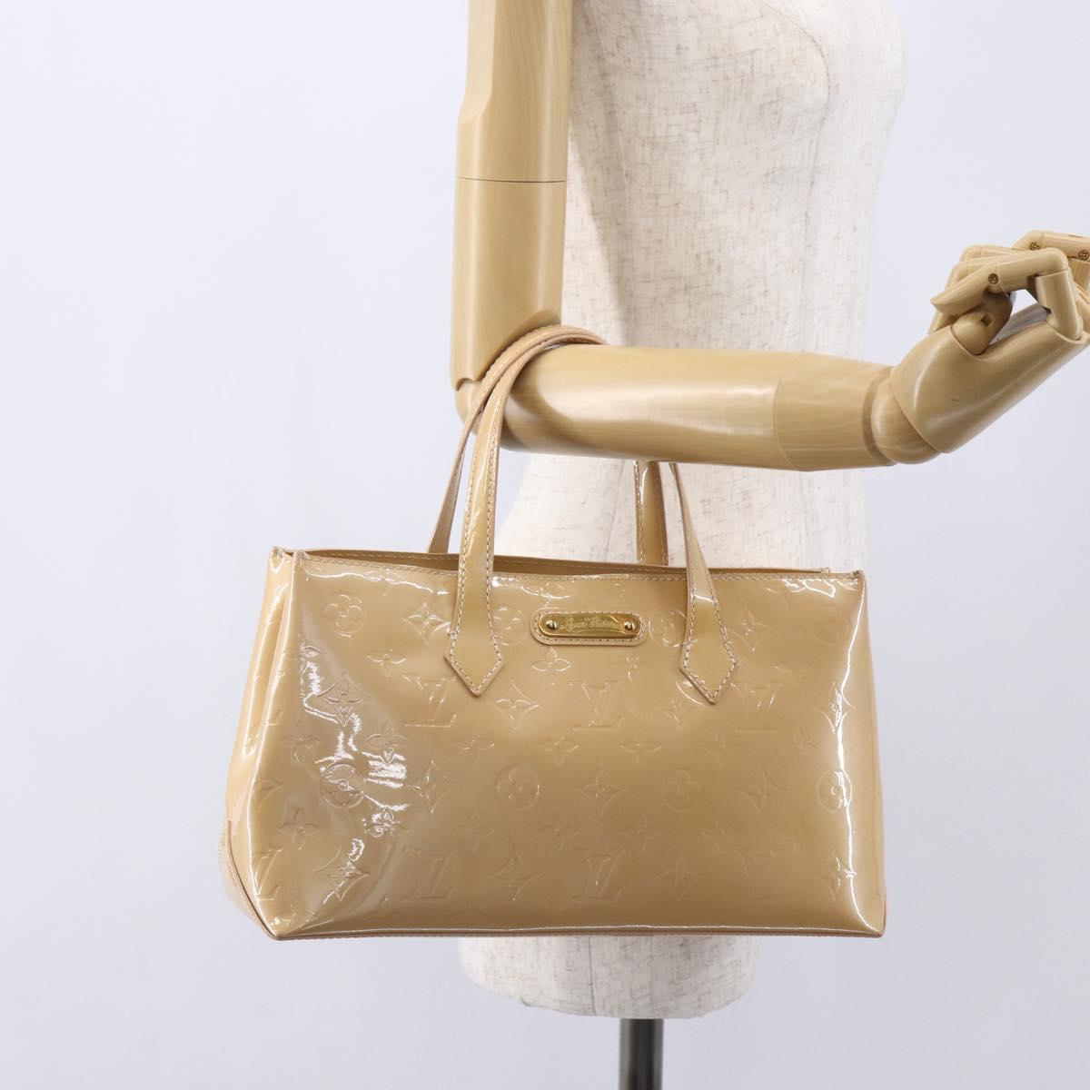 LOUIS VUITTON Monogram Vernis Wilshire PM Bag Rose Florentin M91642 Auth 152514