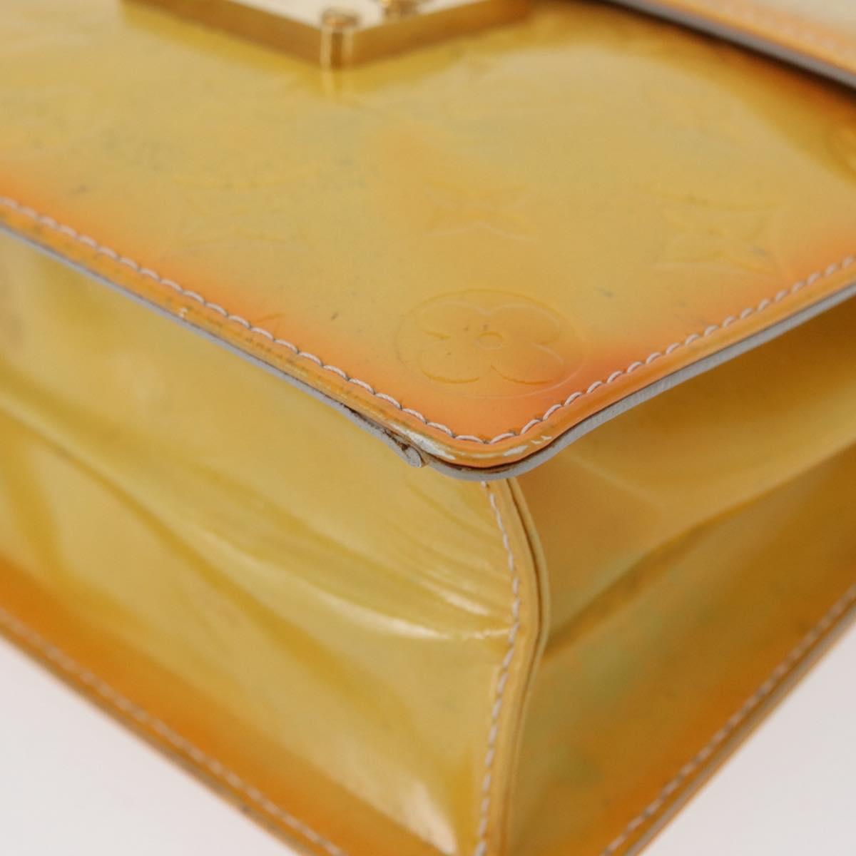 LOUIS VUITTON Monogram Vernis Spring street Hand Bag Gris M91029 LV Auth 152515