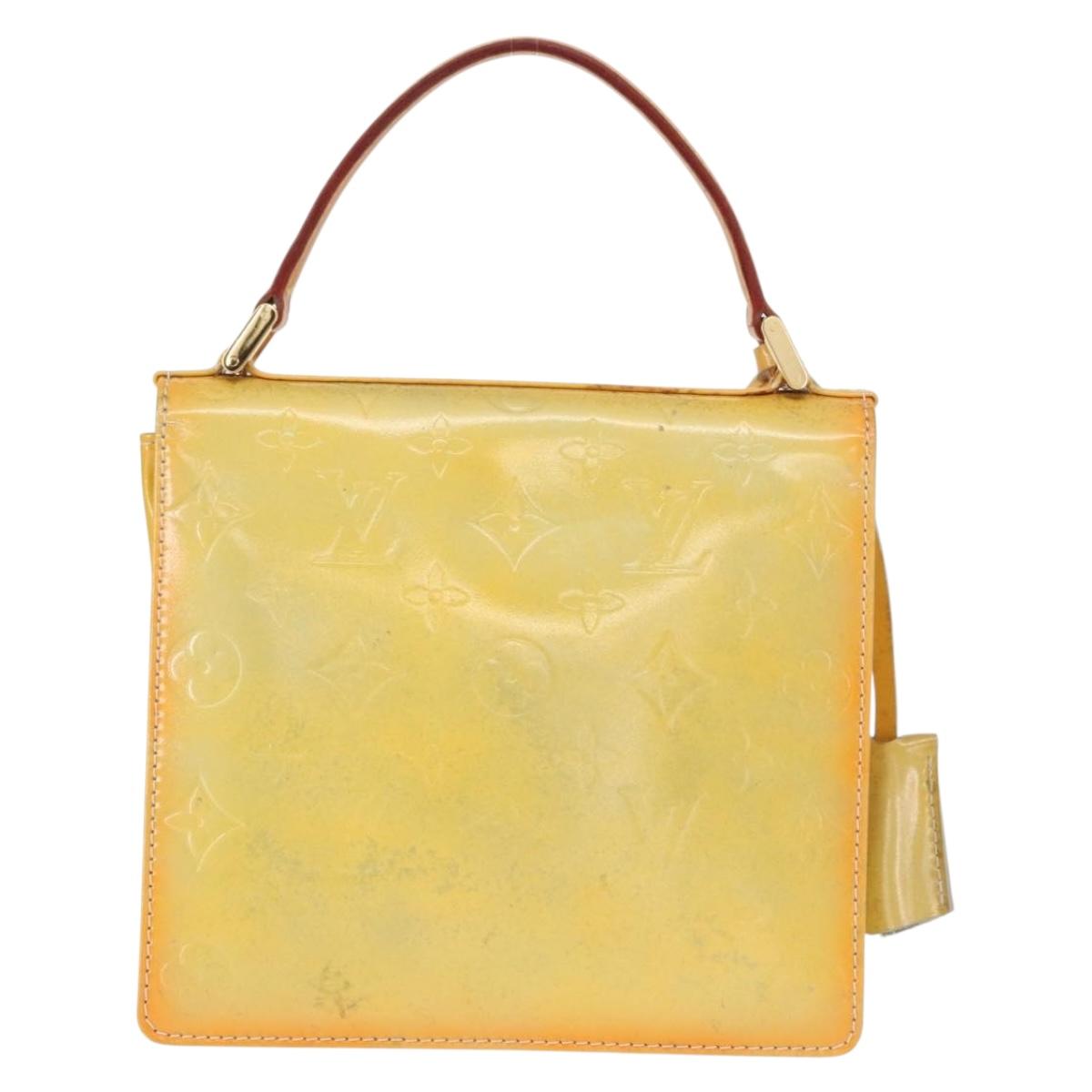 LOUIS VUITTON Monogram Vernis Spring street Hand Bag Gris M91029 LV Auth 152515