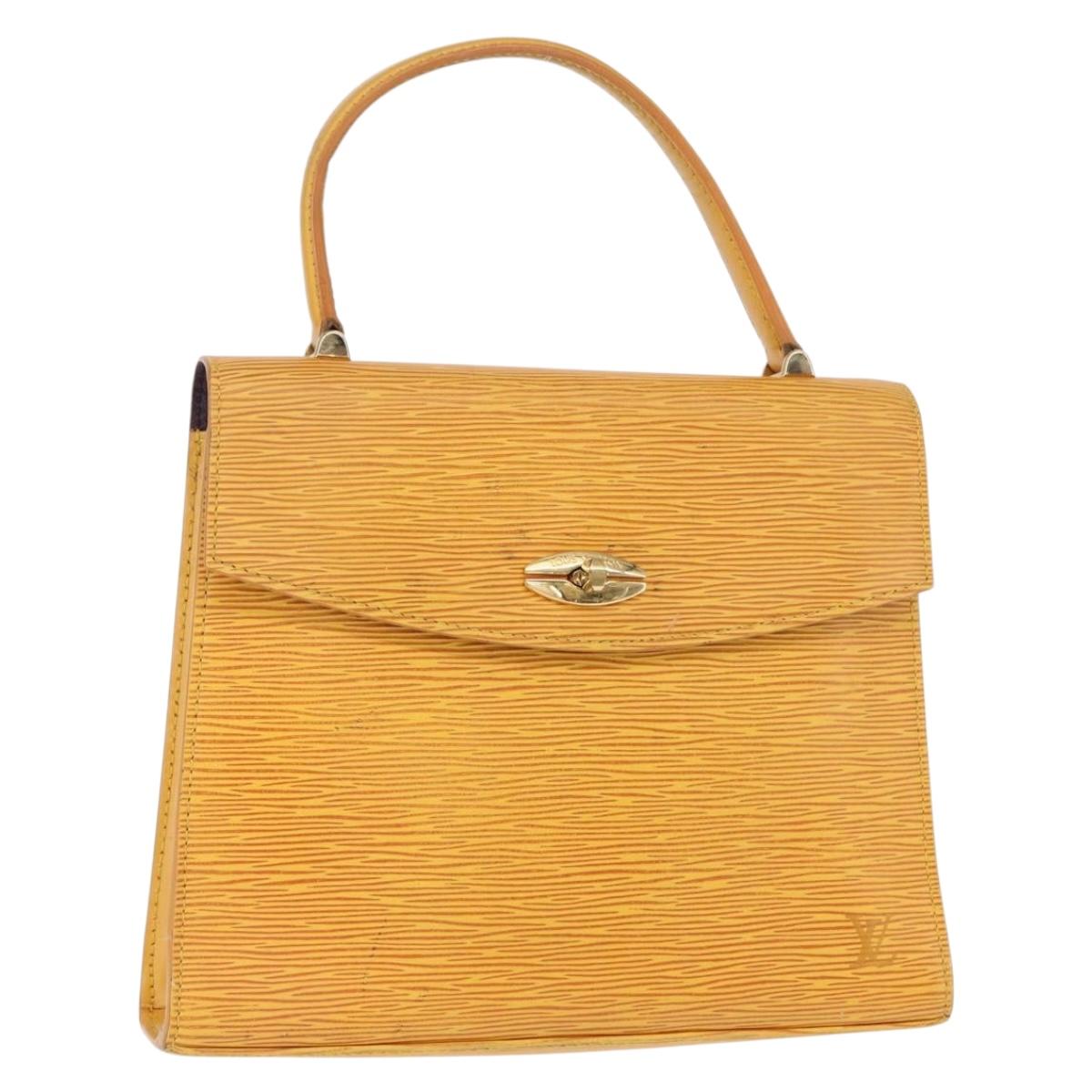 LOUIS VUITTON Epi Malesherbes Hand Bag Tassili Yellow Jonne M52379 Auth 152516