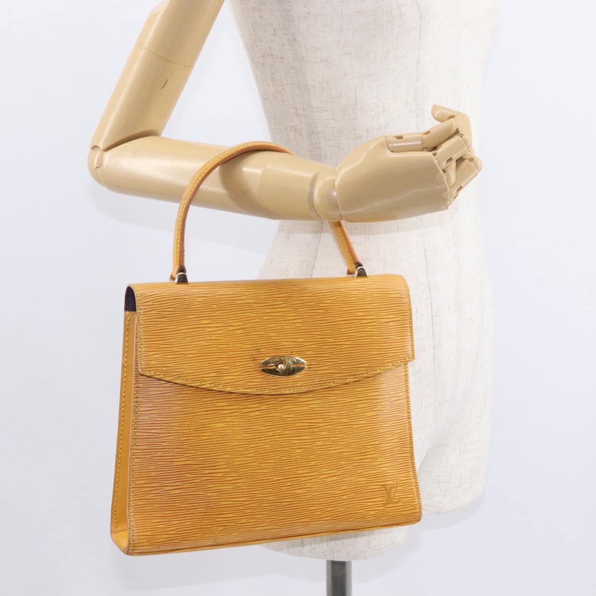 LOUIS VUITTON Epi Malesherbes Hand Bag Tassili Yellow Jonne M52379 Auth 152516