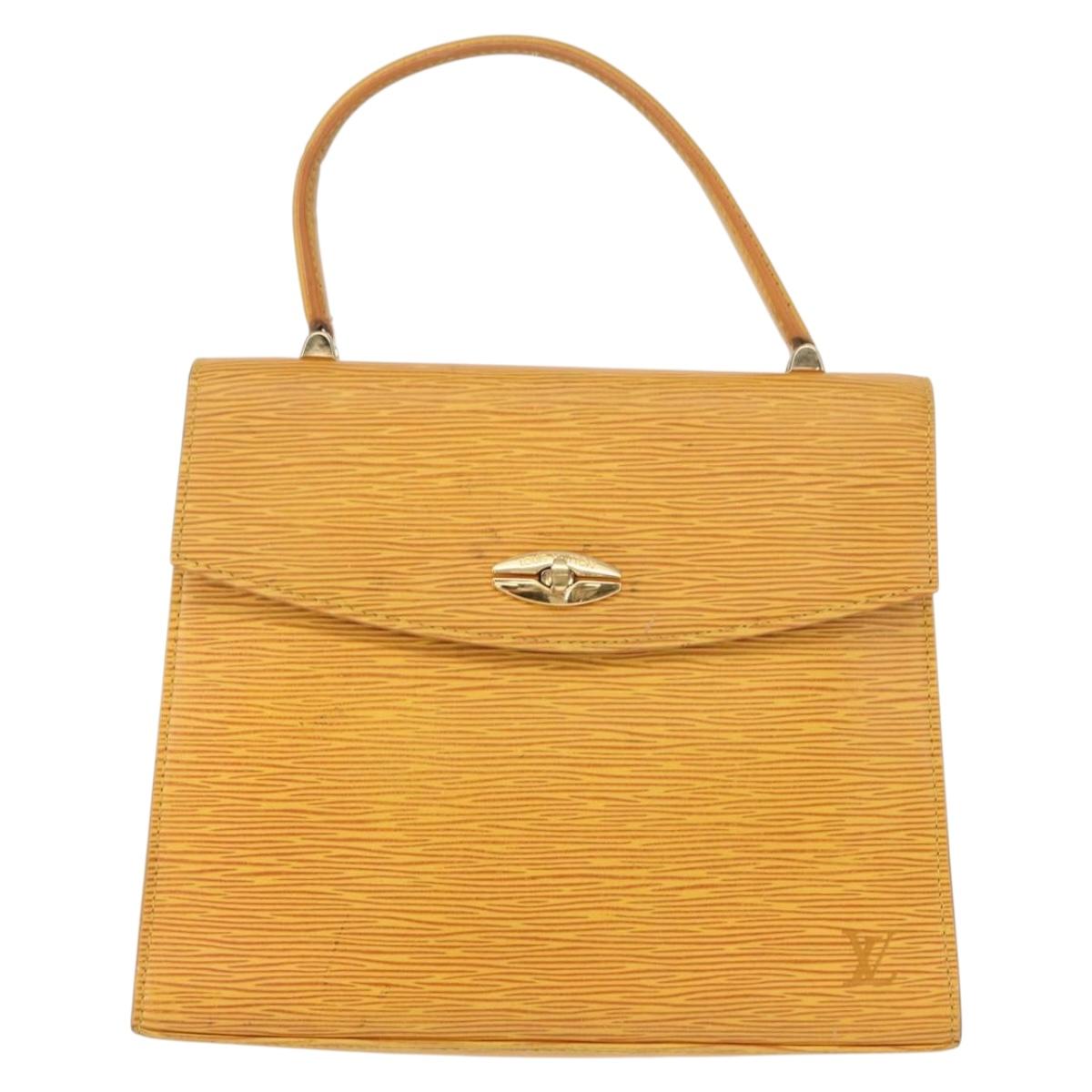 LOUIS VUITTON Epi Malesherbes Hand Bag Tassili Yellow Jonne M52379 Auth 152516