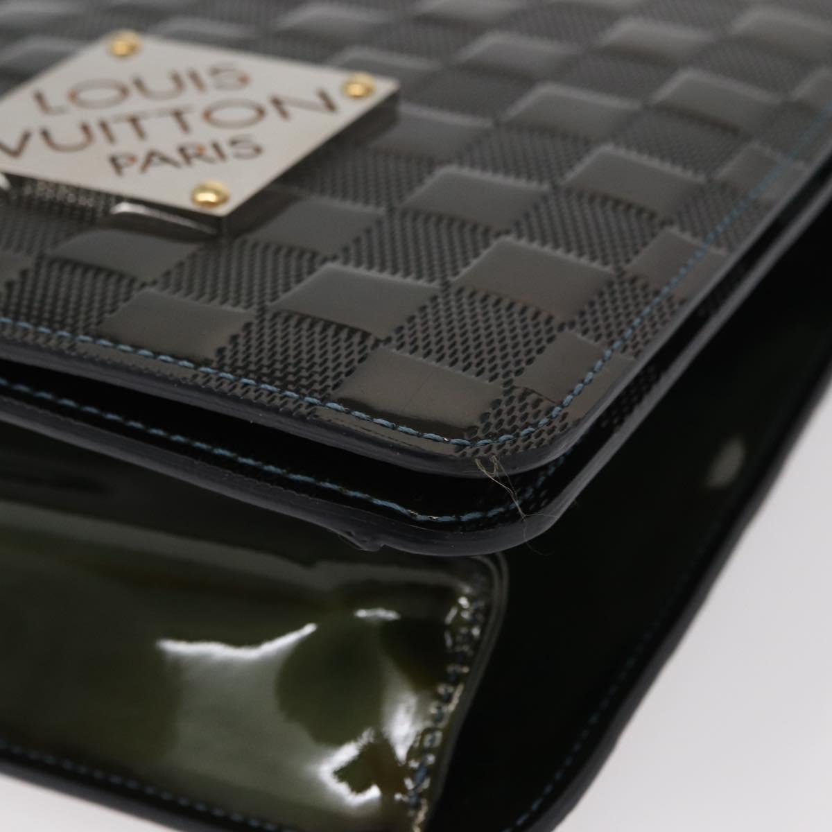 LOUIS VUITTON Damier Vernis Club Bag Green Petrol Blue M92128 LV Auth 152522