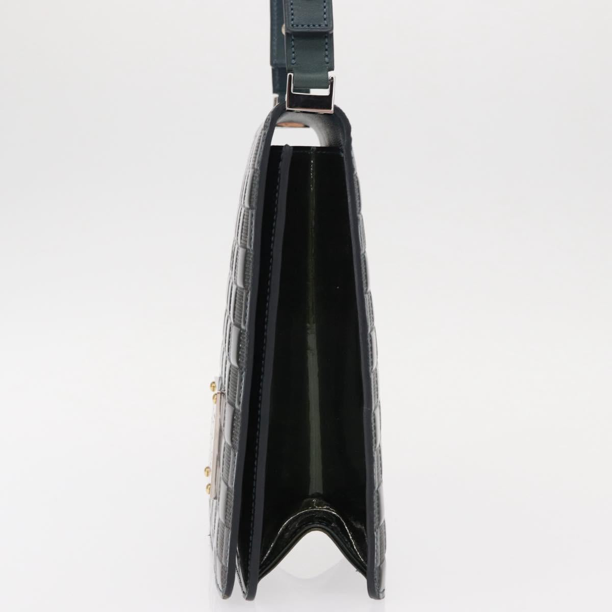 LOUIS VUITTON Damier Vernis Club Bag Green Petrol Blue M92128 LV Auth 152522