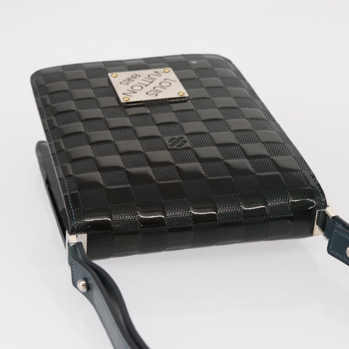 LOUIS VUITTON Damier Vernis Club Bag Green Petrol Blue M92128 LV Auth 152522