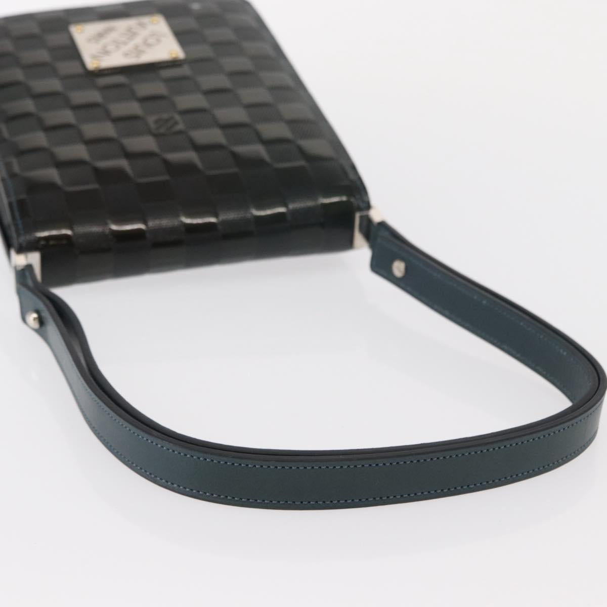 LOUIS VUITTON Damier Vernis Club Bag Green Petrol Blue M92128 LV Auth 152522