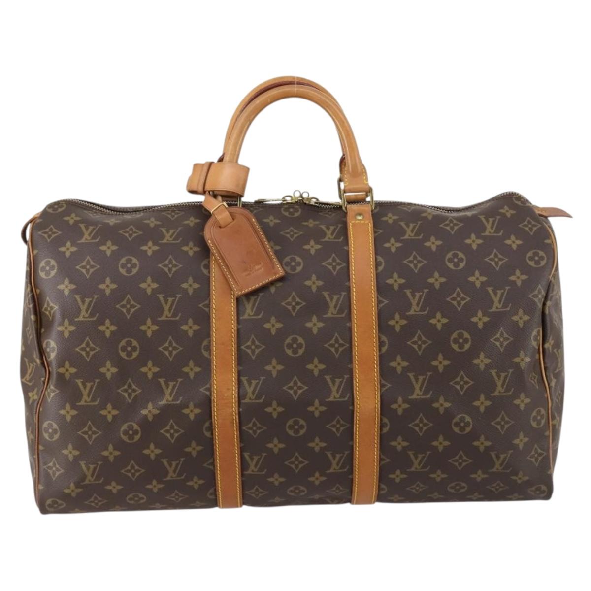 LOUIS VUITTON Monogram Keepall 50 Boston Bag M41426 LV Auth 152553