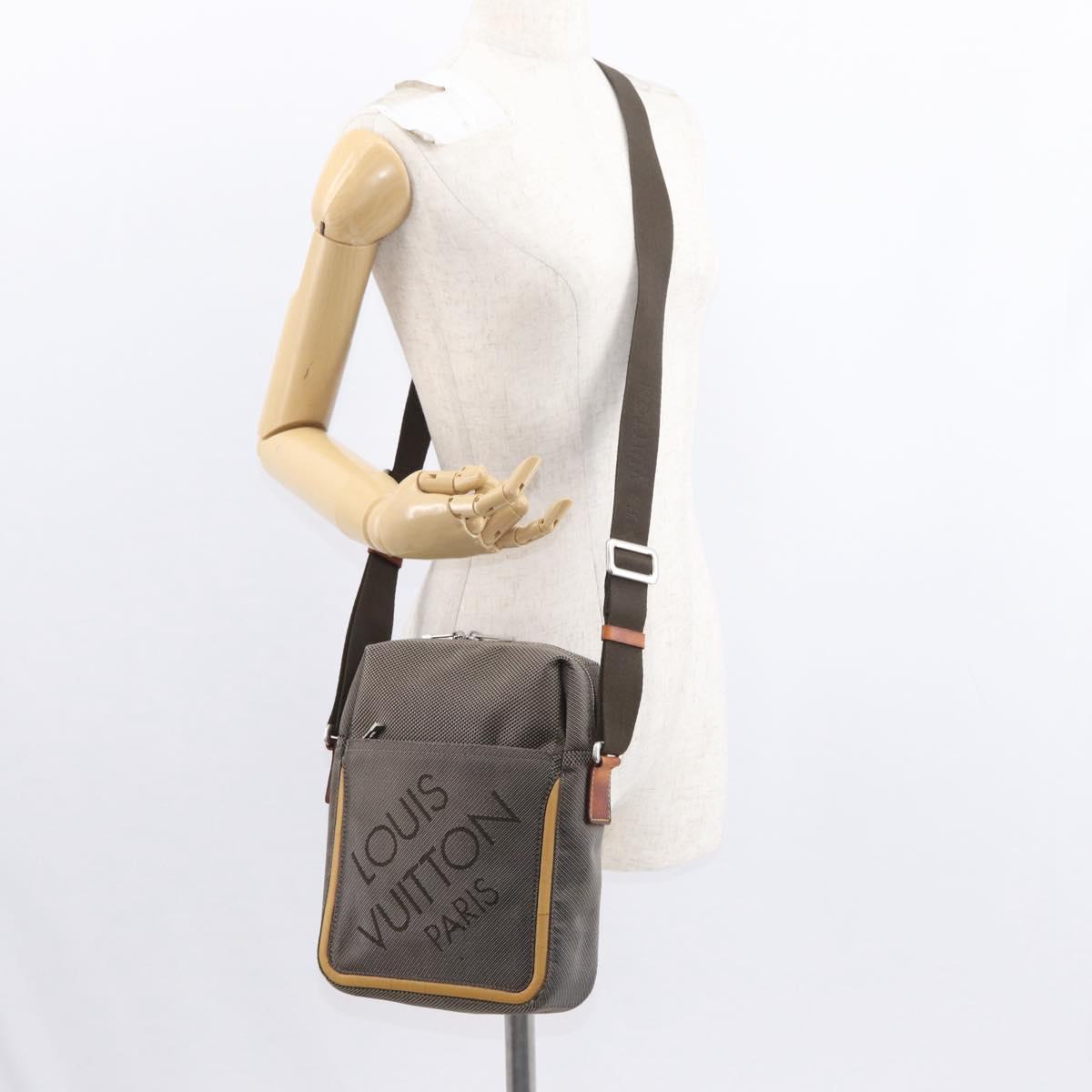LOUIS VUITTON Damier Geant Sitadan MM Shoulder Bag Brown M93040 LV Auth 152556