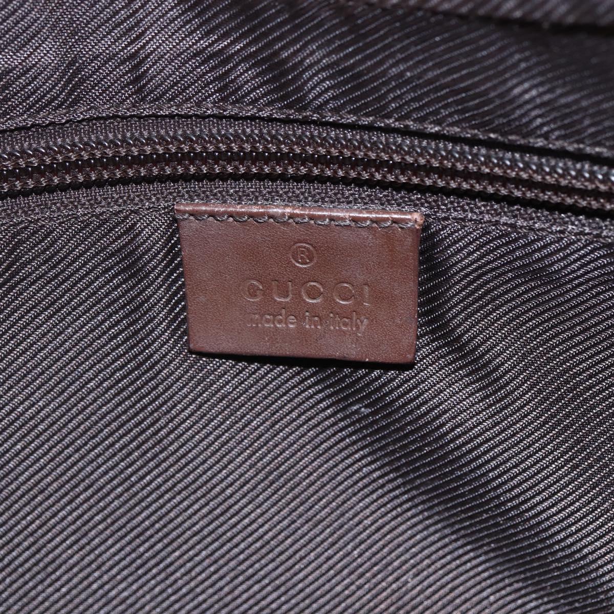 GUCCI GG Canvas Shoulder Bag Brown Silver 019 0433 Auth 152559