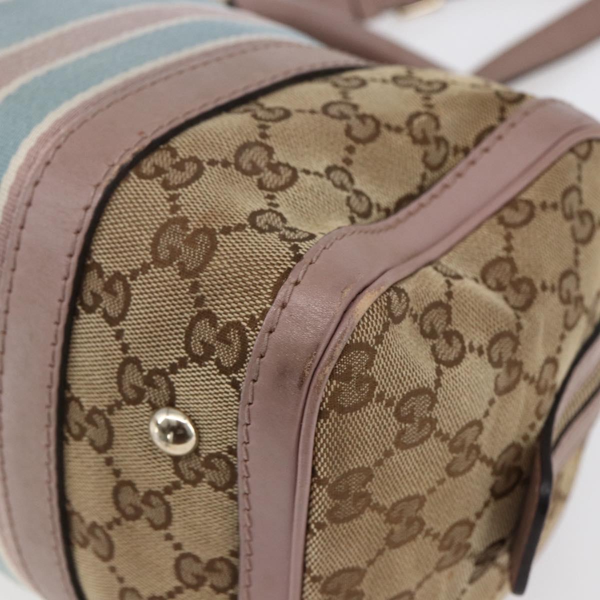 GUCCI GG Canvas Sherry Line Hand Bag 2way Beige Gold 269876 Auth 152562