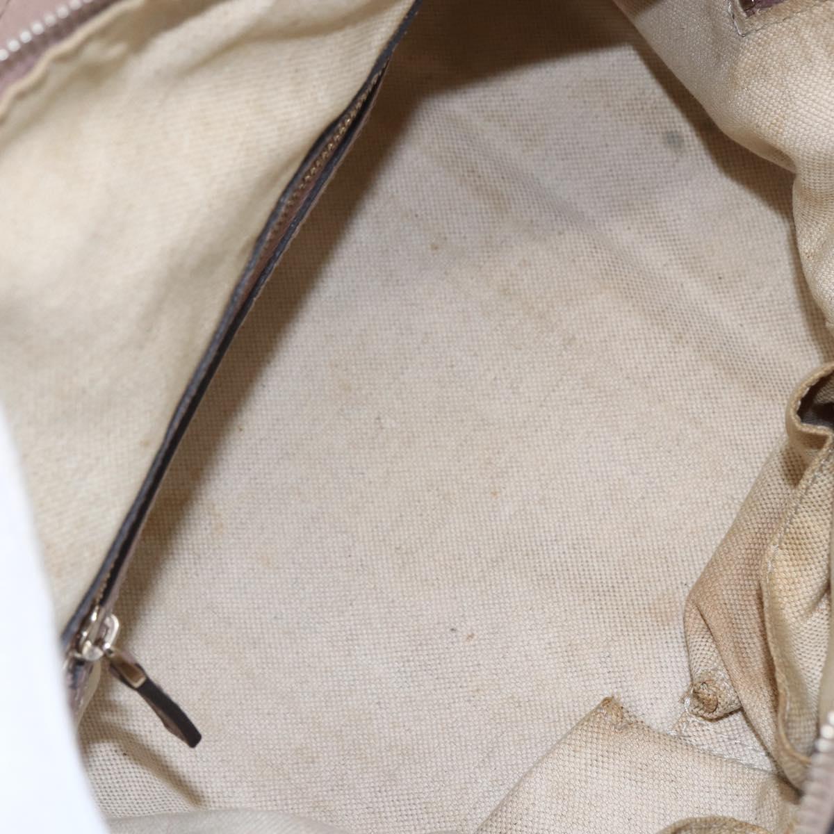GUCCI GG Canvas Sherry Line Hand Bag 2way Beige Gold 269876 Auth 152562
