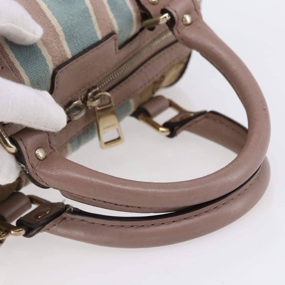 GUCCI GG Canvas Sherry Line Hand Bag 2way Beige Gold 269876 Auth 152562