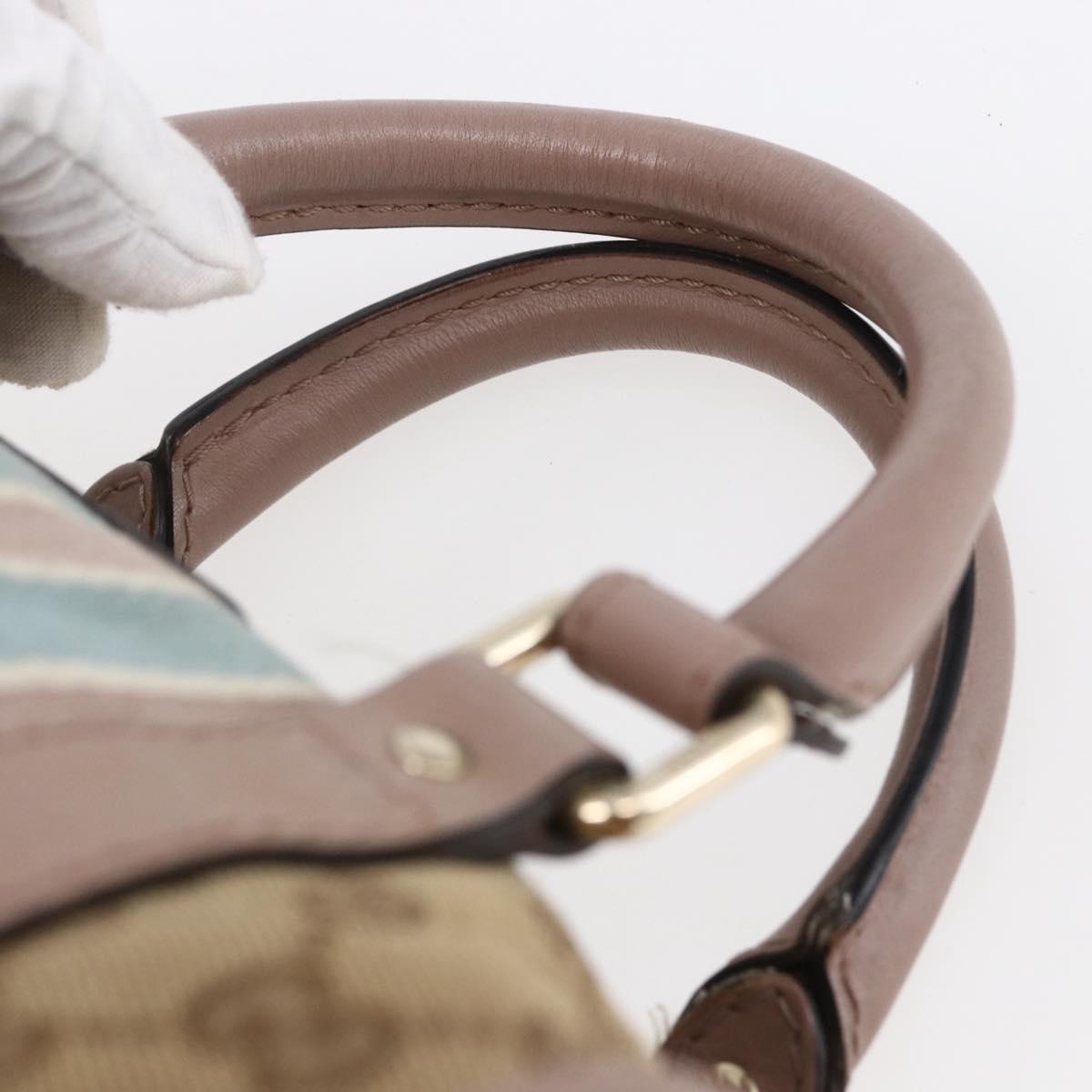 GUCCI GG Canvas Sherry Line Hand Bag 2way Beige Gold 269876 Auth 152562