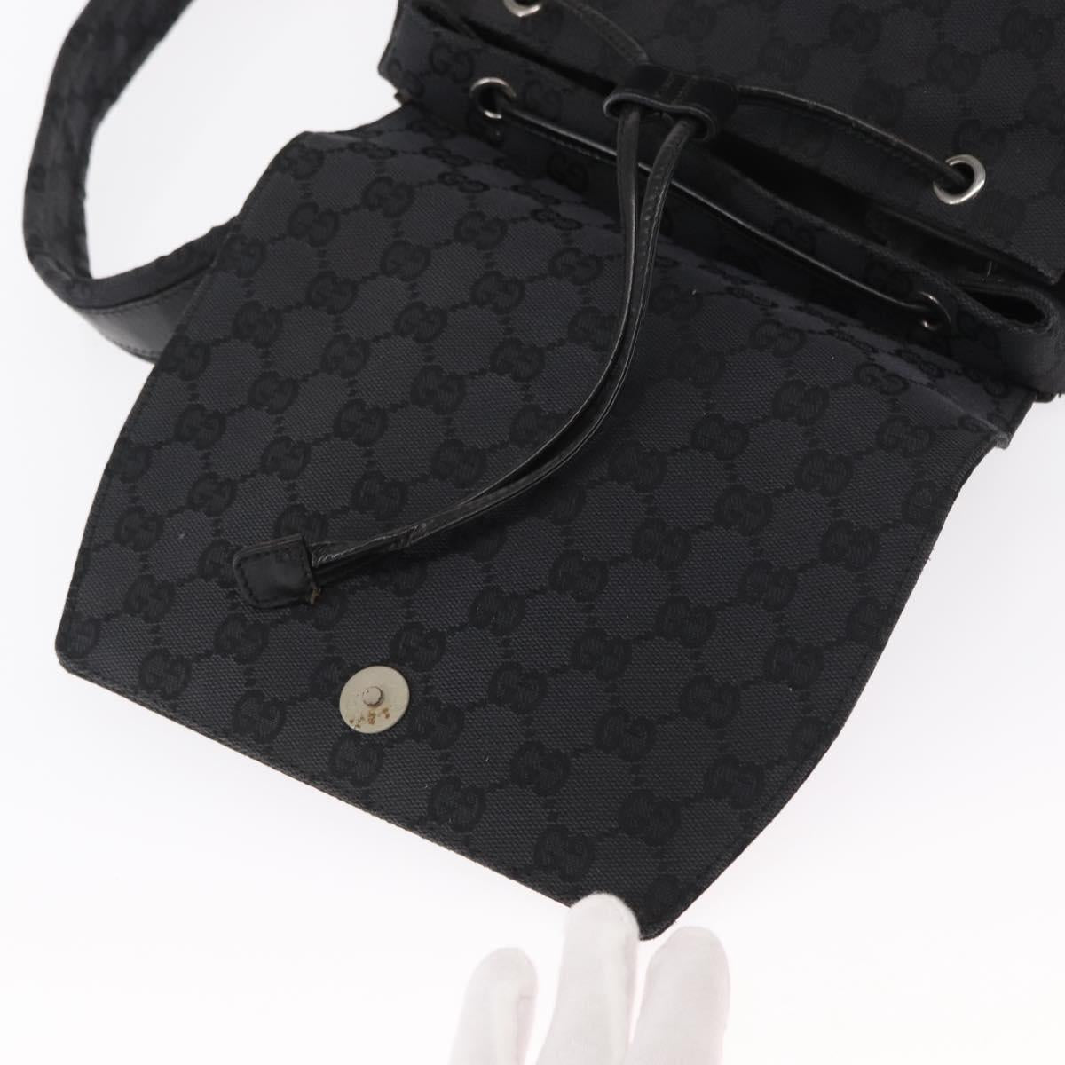 GUCCI GG Canvas Backpack Black 003 0238 Auth 152564
