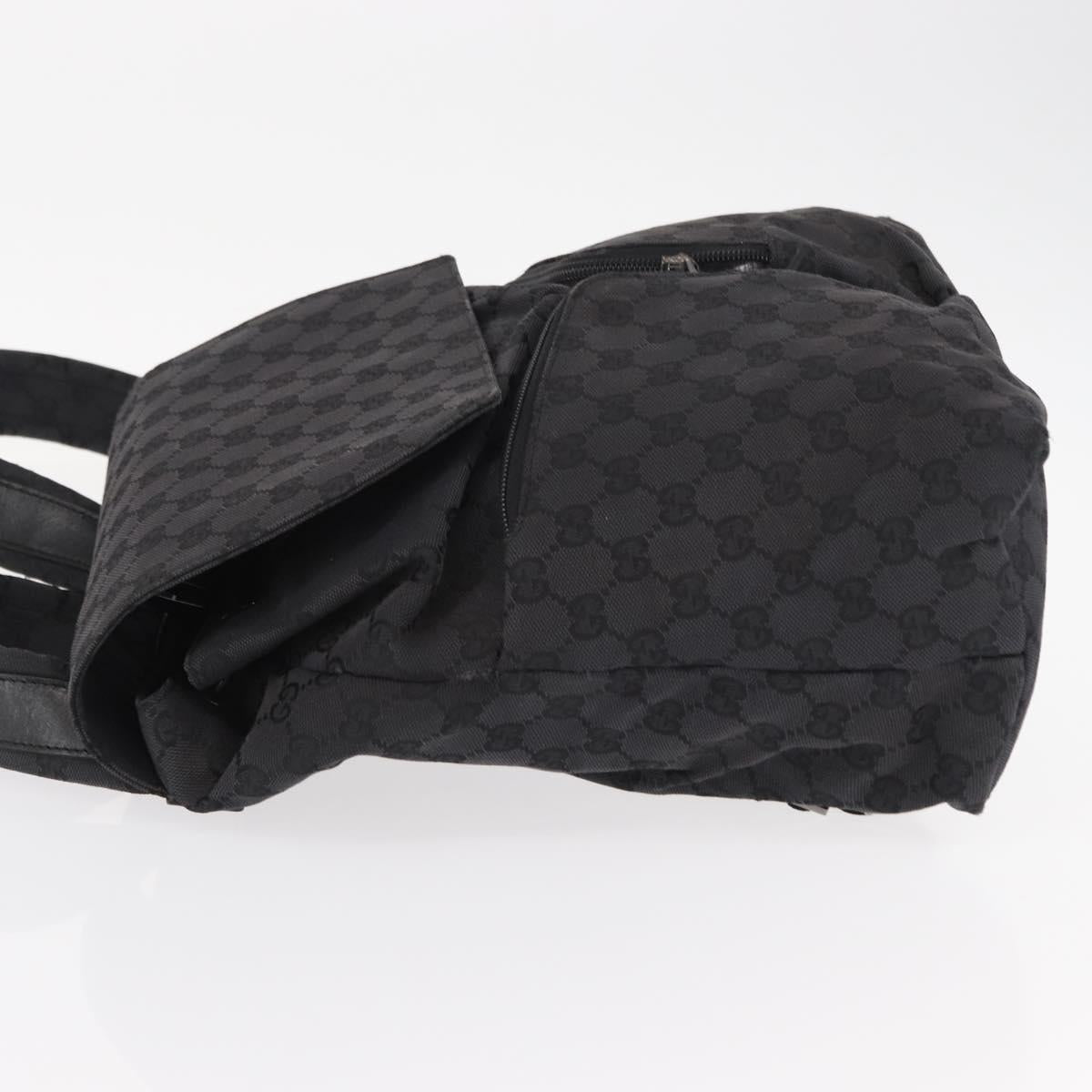 GUCCI GG Canvas Backpack Black 003 0238 Auth 152564